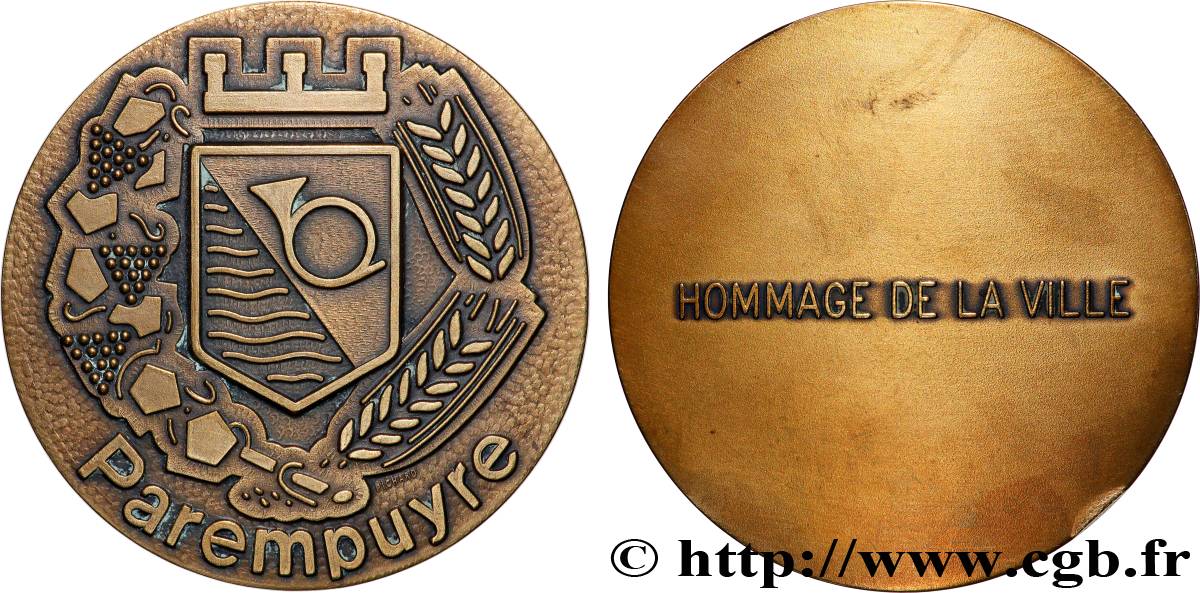 VILLES ET MAIRIES Médaille, Ville de Parempuyre TTB+