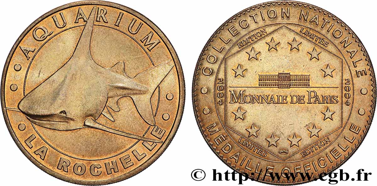 MÉDAILLES TOURISTIQUES Médaille touristique, Aquarium de La Rochelle TTB+