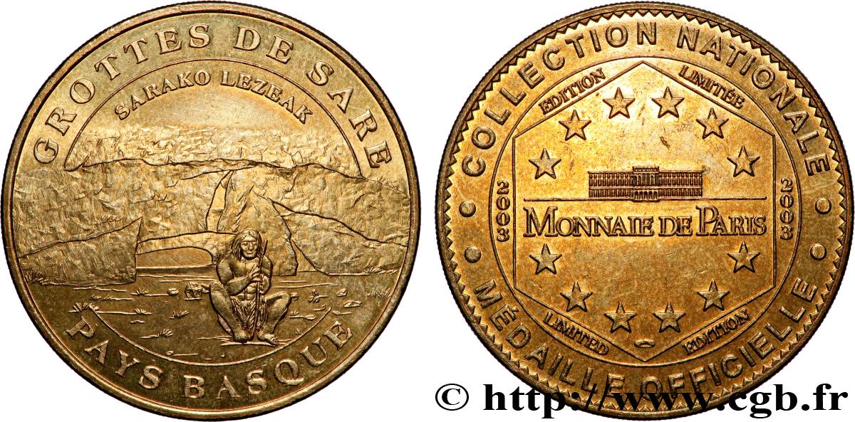 MÉDAILLES TOURISTIQUES Médaille touristique, Grottes de Sare SUP