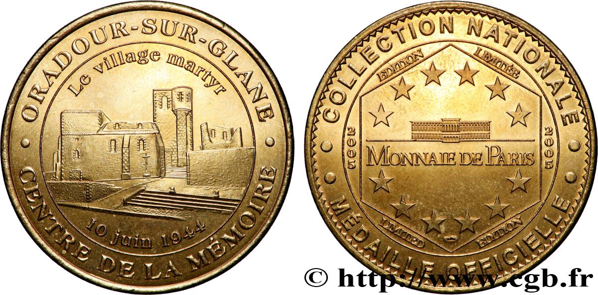 TOURISTIC MEDALS Médaille touristique, Oradour-sur-Glane, Haute-Vienne VZ