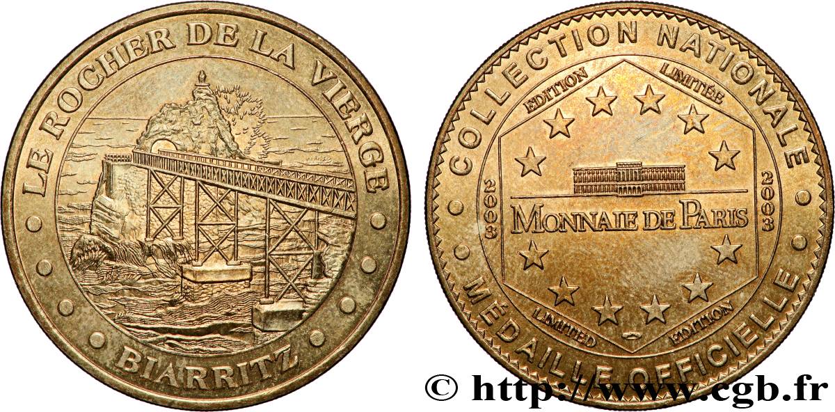 TOURISTIC MEDALS Médaille touristique, Le rocher de la Vierge VZ