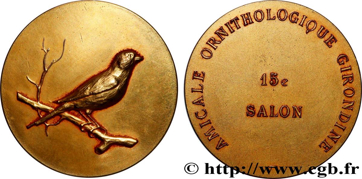 ANIMAUX Médaille, L’amicale ornithologique de la Gironde, 15.e salon SUP
