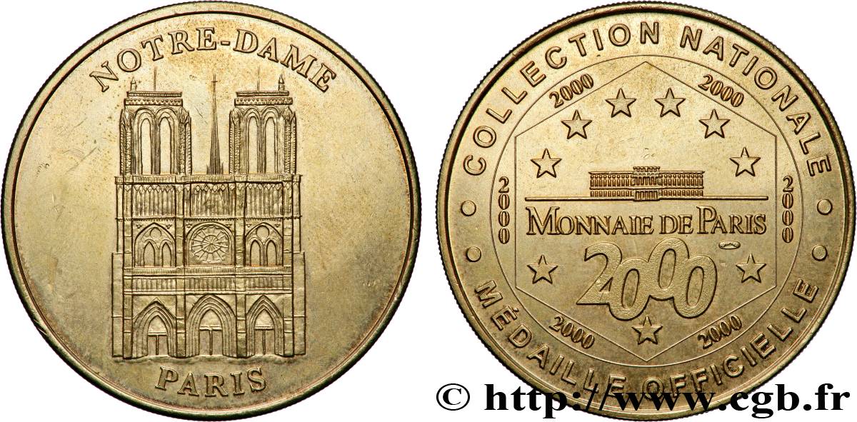 TOURISTIC MEDALS Médaille touristique, Notre-Dame de Paris AU