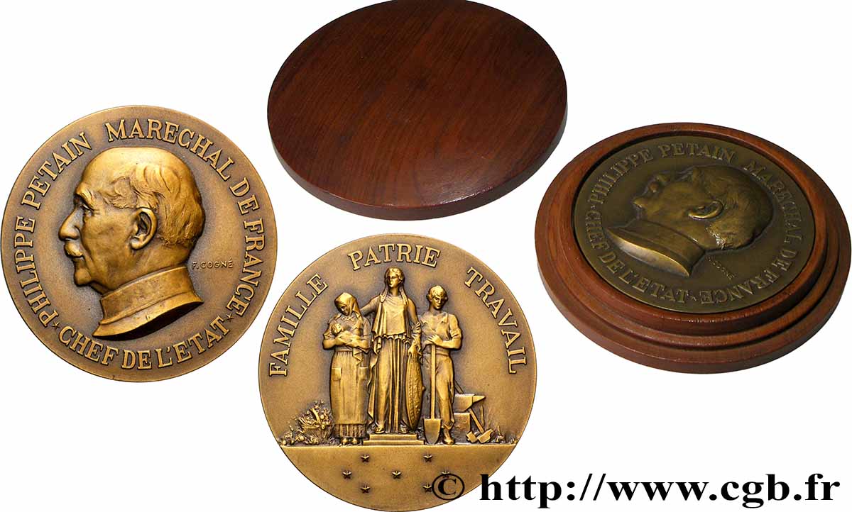 ÉTAT FRANÇAIS Médaille, Offerte par le Maréchal Pétain SPL