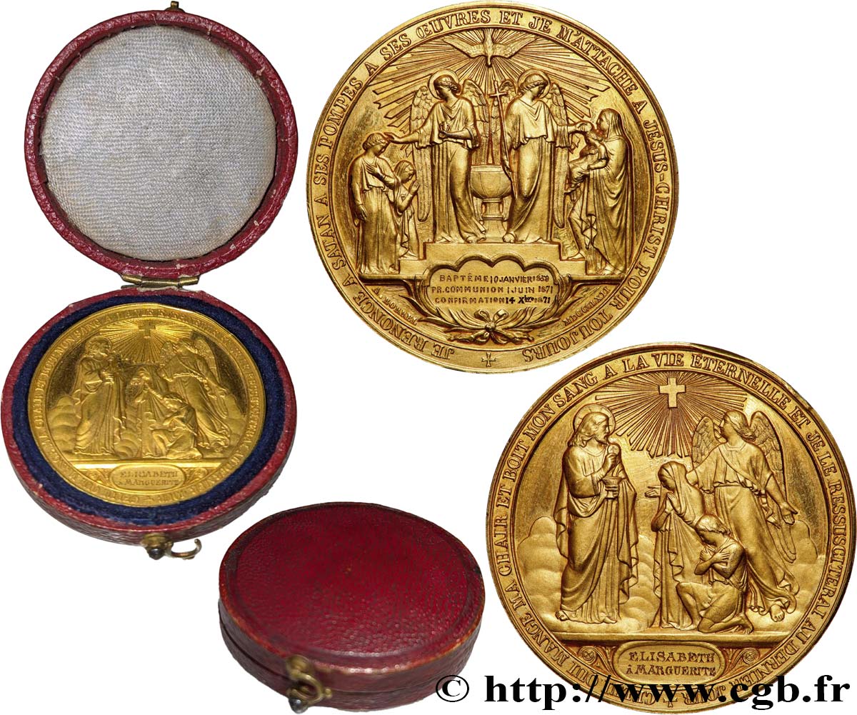 MÉDAILLES RELIGIEUSES Médaille de baptême, communion et confirmation SUP+