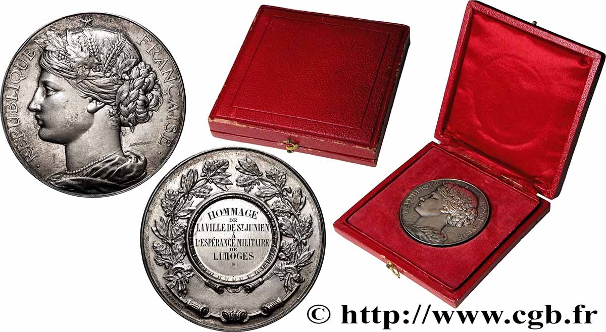 TROISIÈME RÉPUBLIQUE Médaille, Hommage de la ville à l’espérance militaire SUP