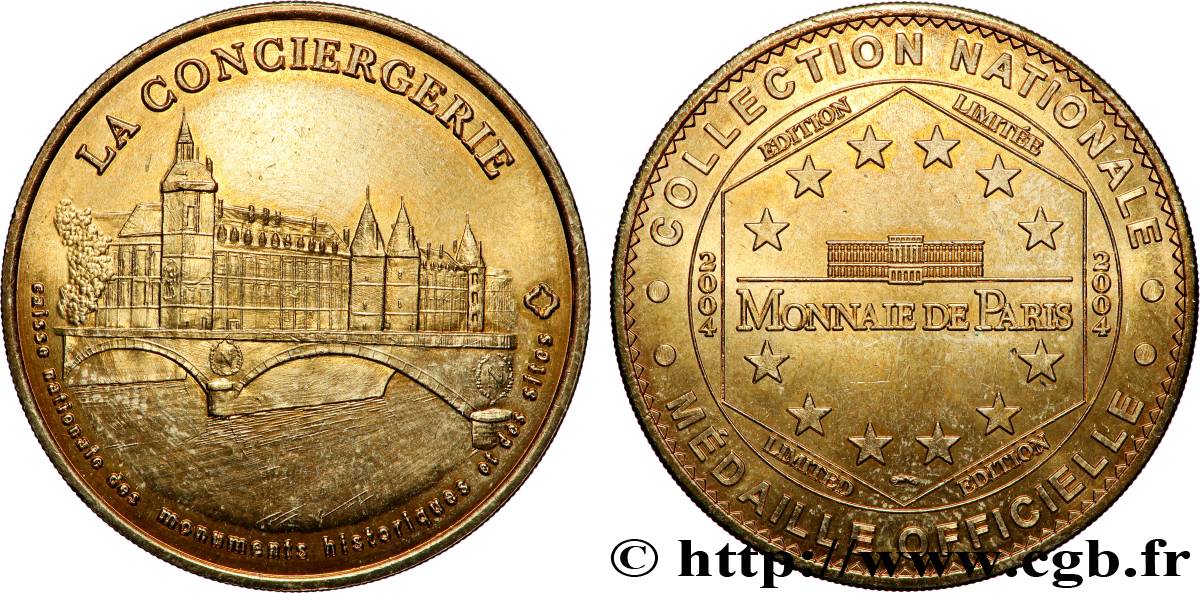 TOURISTIC MEDALS Médaille touristique, La Conciergerie, Paris AU