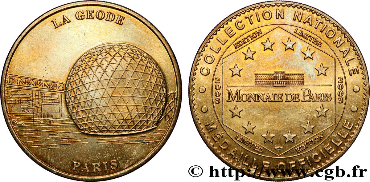 TOURISTIC MEDALS Médaille touristique, La Geode AU