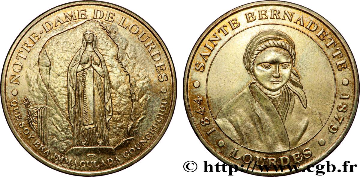 TOURISTIC MEDALS Médaille touristique, Notre Dame de Lourdes, Sainte Bernadette AU