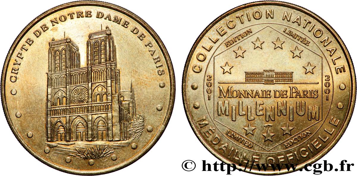 TOURISTIC MEDALS Médaille touristique, Crypte de Notre-Dame de Paris AU