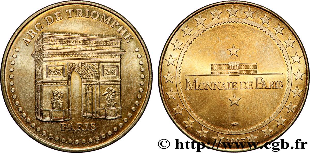 TOURISTIC MEDALS Médaille touristique, L’Arc de Triomphe, Paris AU