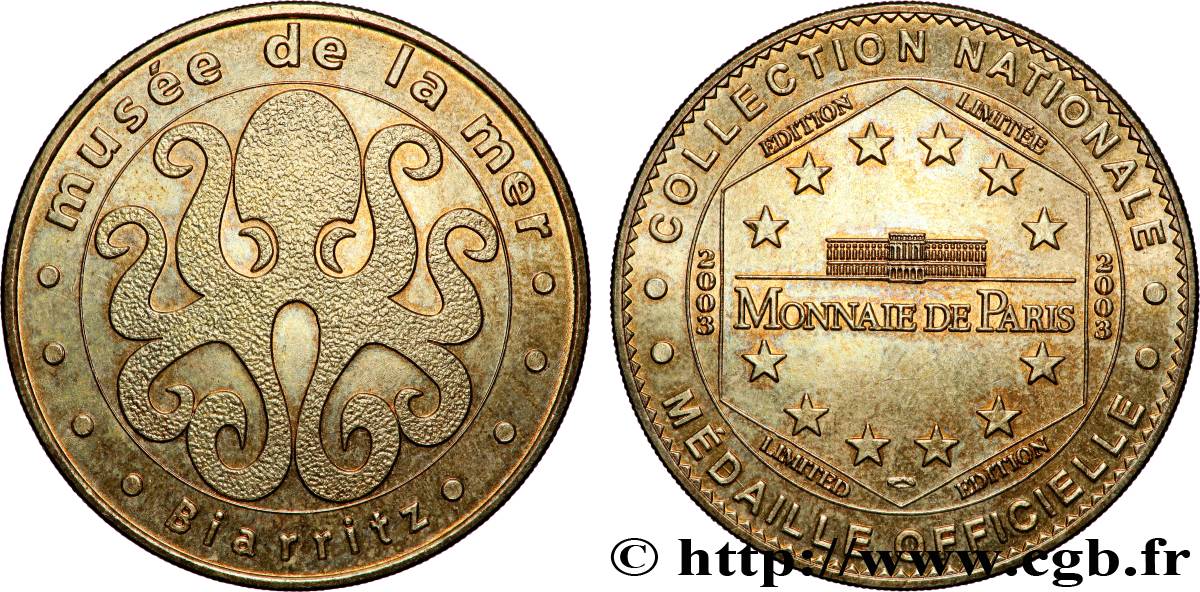 TOURISTIC MEDALS Médaille touristique, Musée de la Mer, Biarritz AU