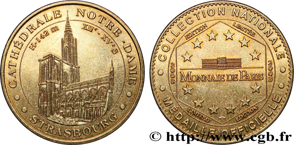 TOURISTIC MEDALS Médaille touristique, Cathédrale Notre-Dame, Strasbourg AU