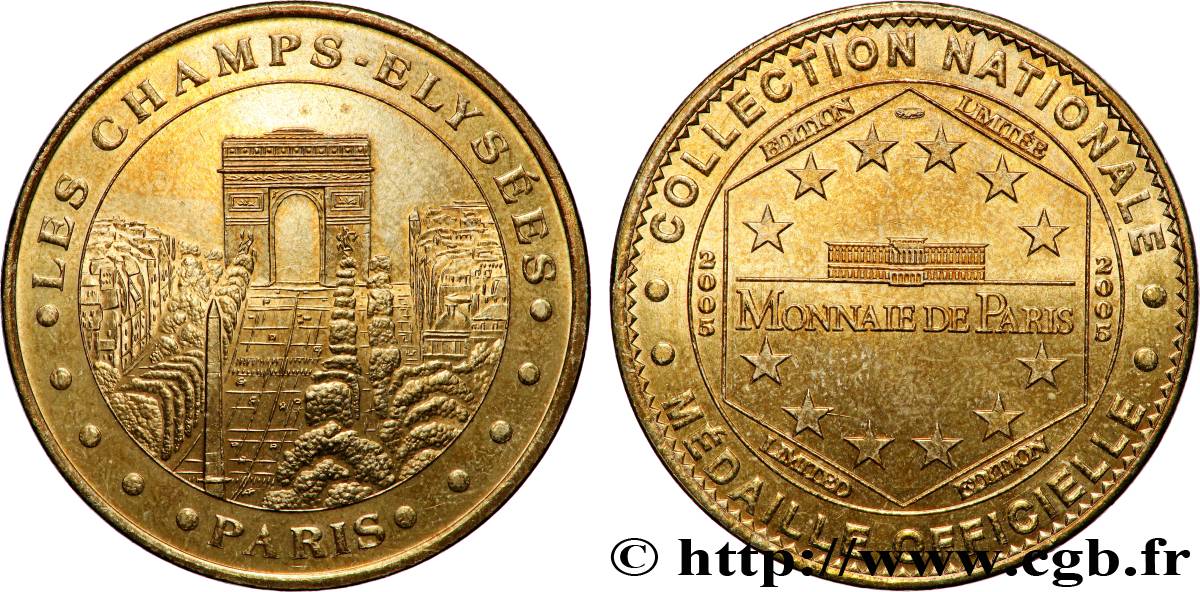 TOURISTIC MEDALS Médaille touristique, Les Champs-Élysées, Paris AU