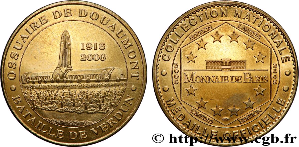 TOURISTIC MEDALS Médaille touristique, Ossuaire de Douaumont  AU