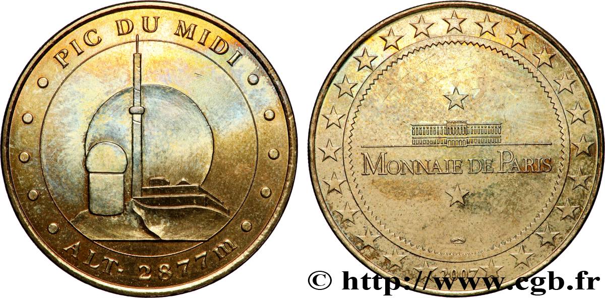 TOURISTIC MEDALS Médaille touristique, Pic du Midi AU/AU