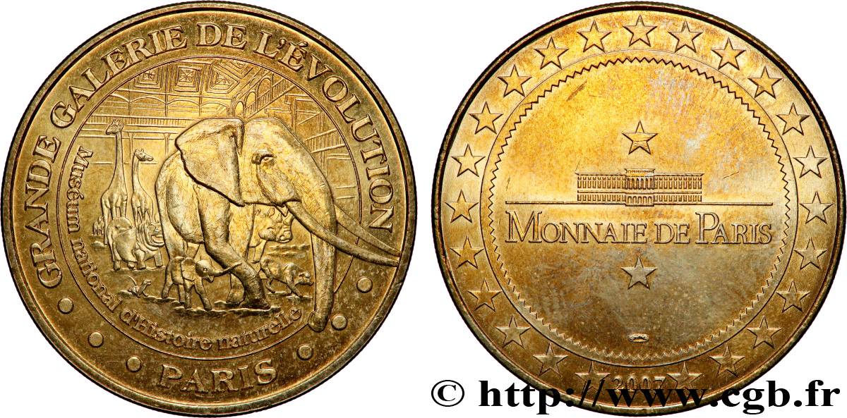 TOURISTIC MEDALS Médaille touristique, Grande galerie de l’évolution, Paris AU