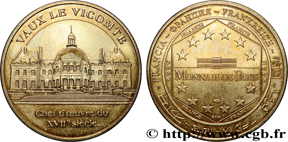 TOURISTIC MEDALS Médaille touristique, Vaux-le-Vicomte AU