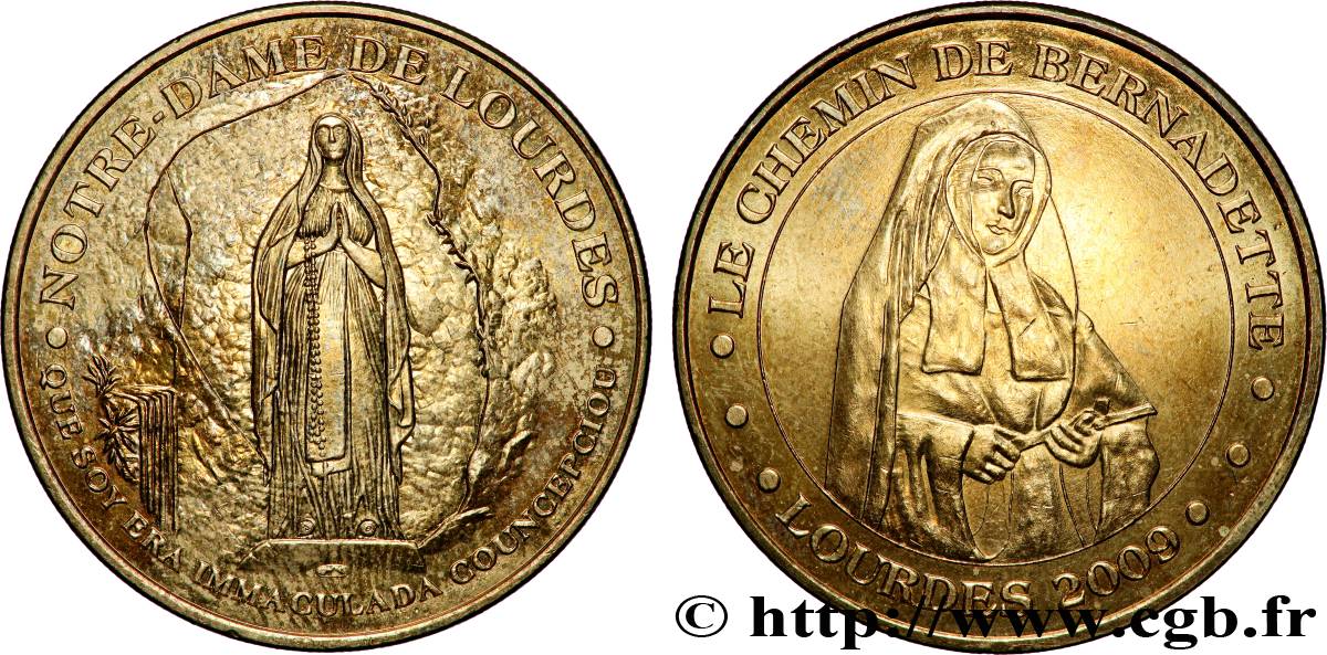 TOURISTIC MEDALS Médaille touristique, Notre-Dame de Lourdes, Le chemin de Bernadette AU
