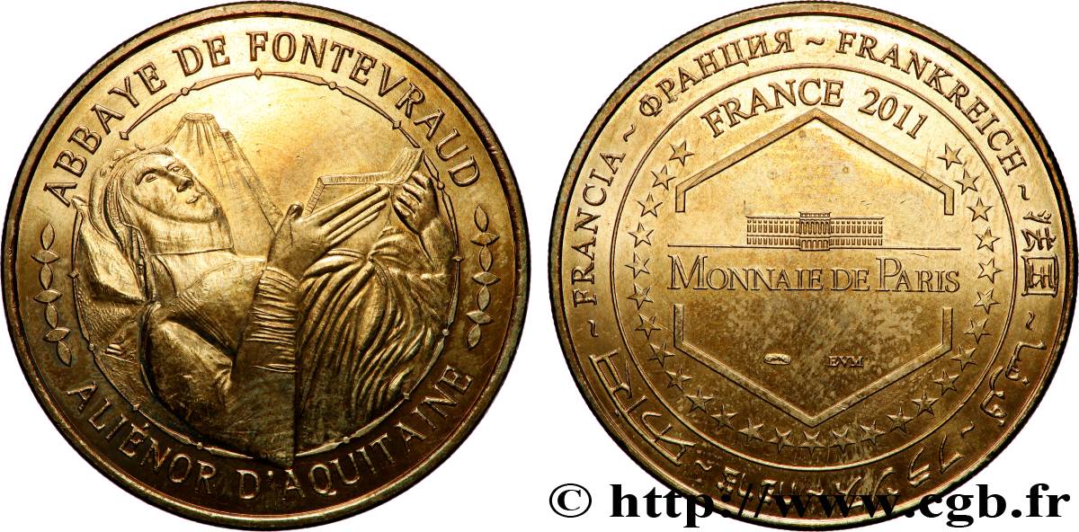 MÉDAILLES TOURISTIQUES Médaille touristique, Abbaye royale de Fontevraud SUP