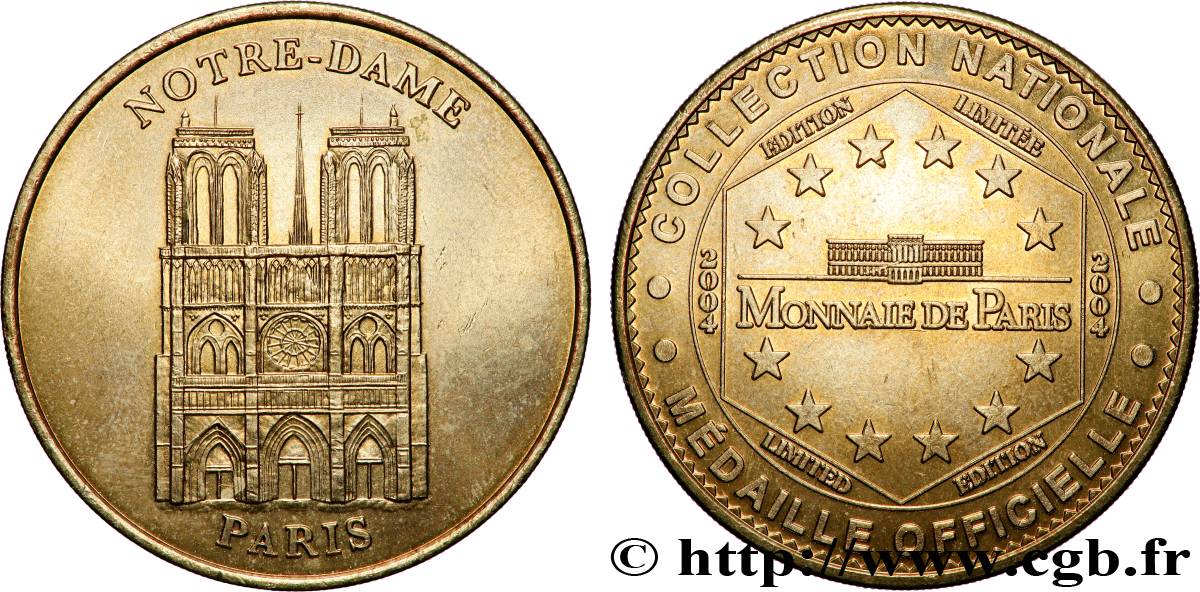 MÉDAILLES TOURISTIQUES Médaille touristique, Notre-Dame, Paris TTB+