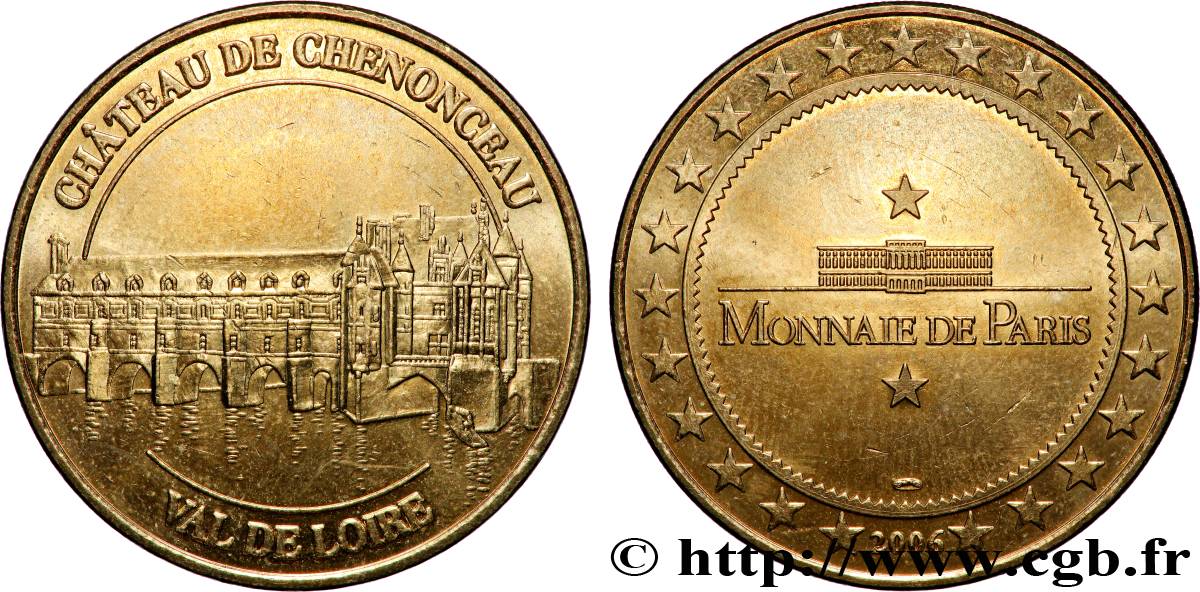 MÉDAILLES TOURISTIQUES Médaille touristique, Château de Chenonceau SUP
