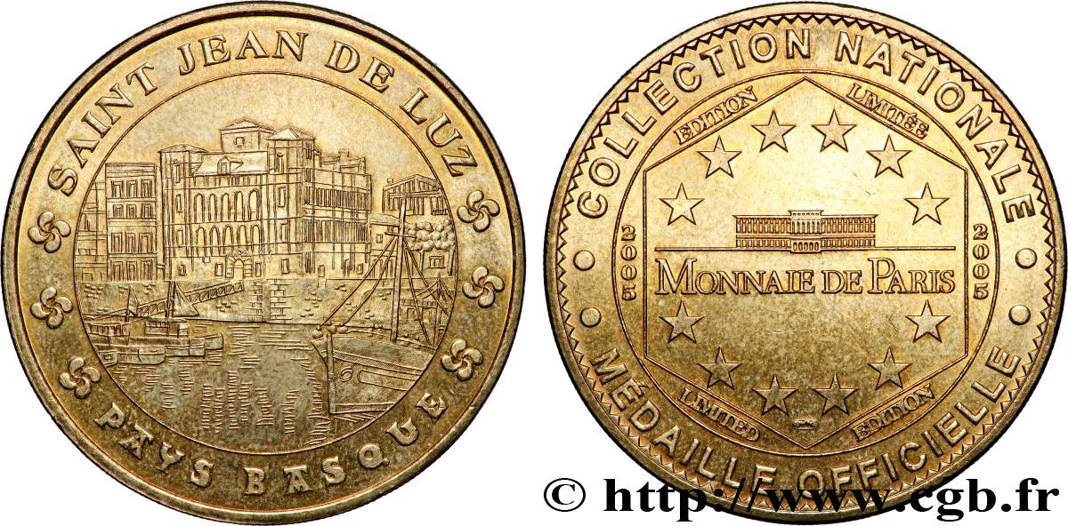 TOURISTIC MEDALS Médaille touristique, Saint-Jean-de-Luz, Pays Basque VZ