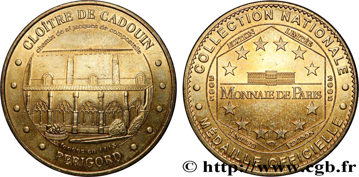 TOURISTIC MEDALS Médaille touristique, Cloître de Cadouin VZ