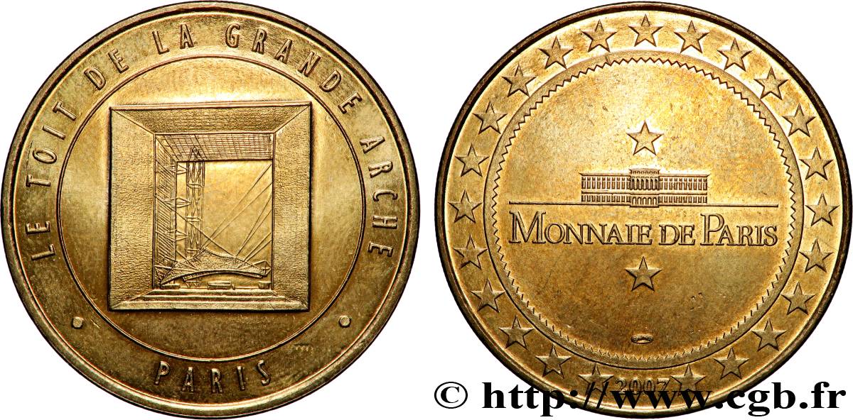 TOURISTIC MEDALS Médaille touristique, Le toit de la Grande Arche VZ