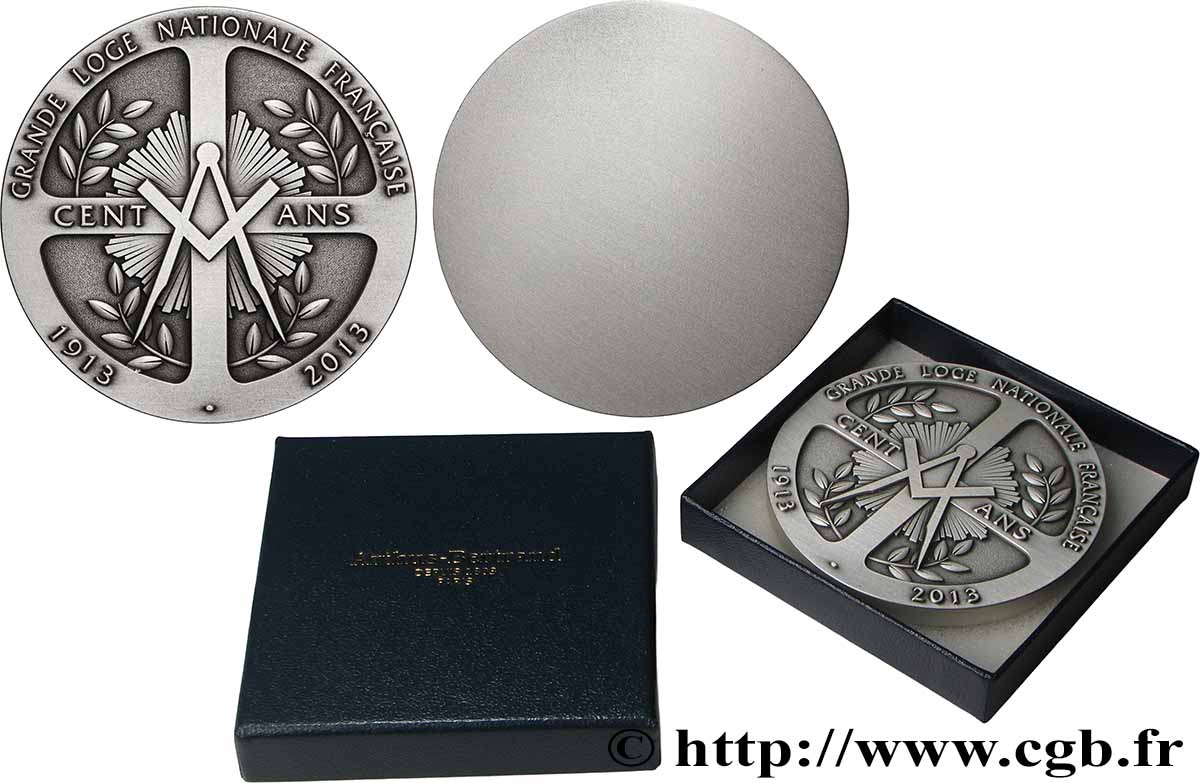 V REPUBLIC Médaille, Centenaire de la Grande Loge Nationale Française MS