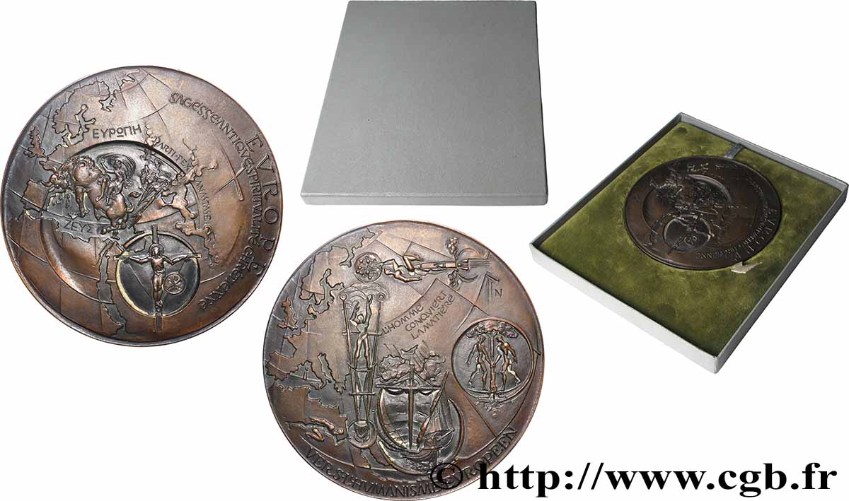 CINQUIÈME RÉPUBLIQUE Médaille, Promotion de l’Europe, Vers l’humanisme européen SUP