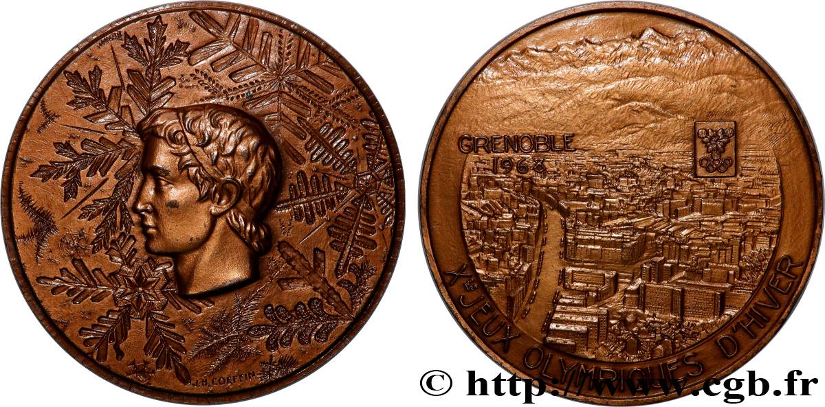 CINQUIÈME RÉPUBLIQUE Médaille, Jeux Olympiques d’hiver TTB+/SUP