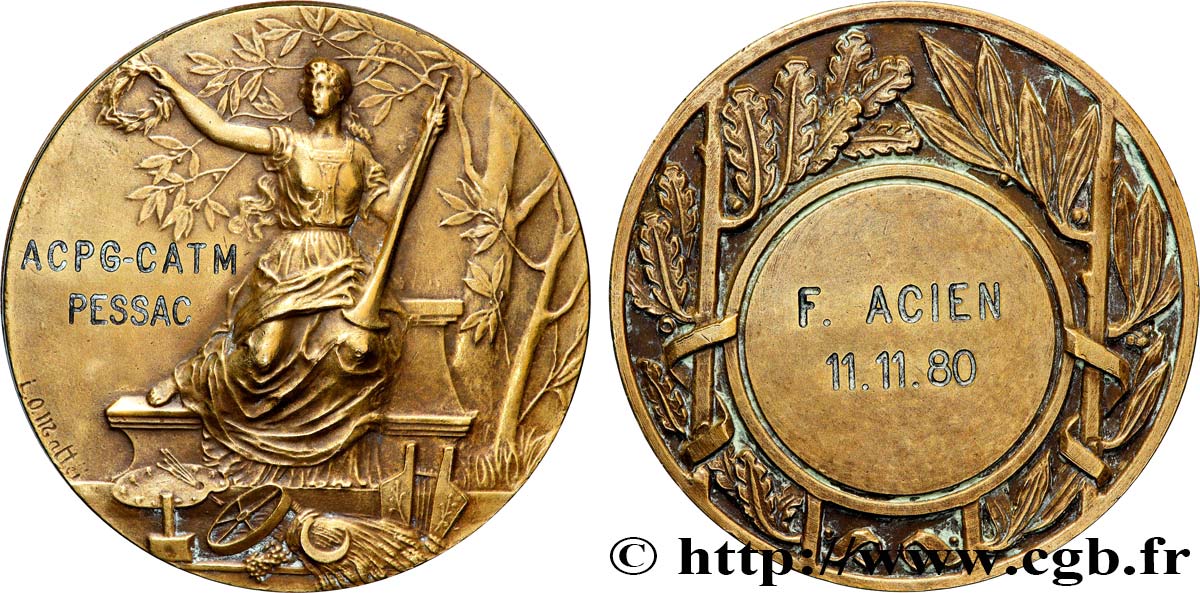 V REPUBLIC Médaille, Fédération des anciens combattants prisonniers de guerre combattants d’Algérie, Tunisie et Maroc AU