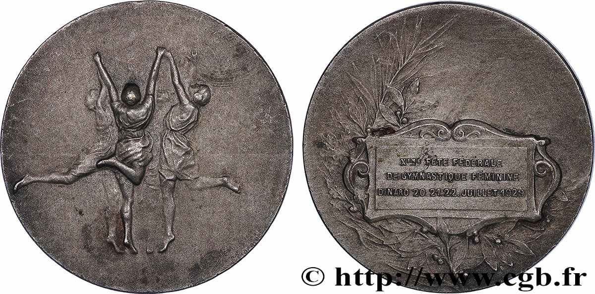 TROISIÈME RÉPUBLIQUE Médaille, Fête fédérale de gymnastique féminine TTB
