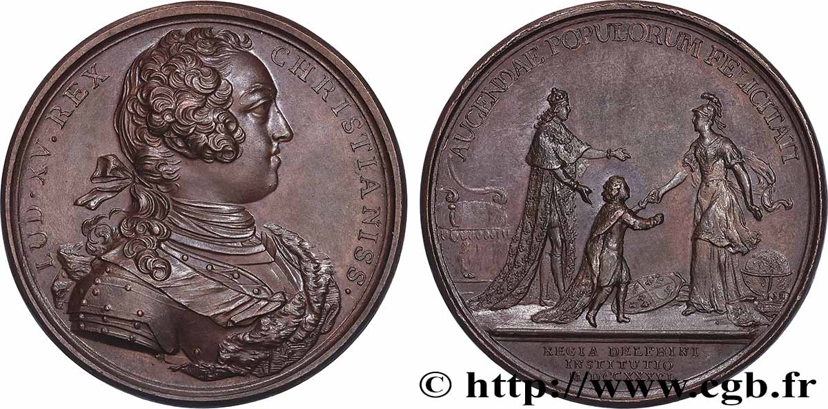 LOUIS XV DIT LE BIEN AIMÉ Médaille, Éducation du Dauphin SUP