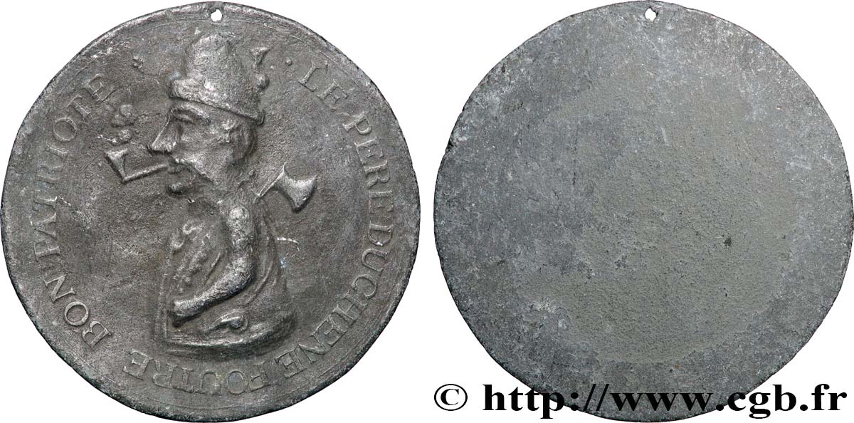 CONSTITUTION - ASSEMBLÉE NATIONALE Médaille, Père Duchêne, bon patriote TB+