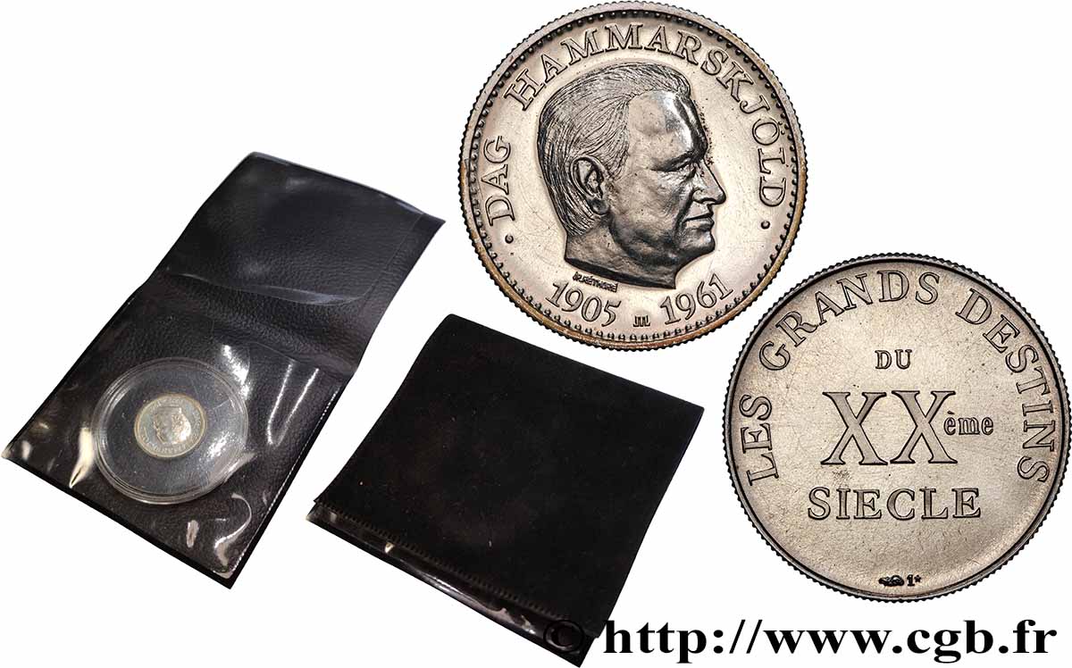 SCHWEDEN Médaille, Dag Hammarskjöld fVZ