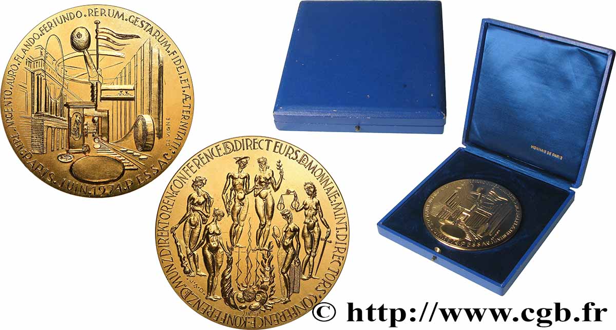 V REPUBLIC Médaille, Conférence des directeurs de monnaie Paris-Pessac AU