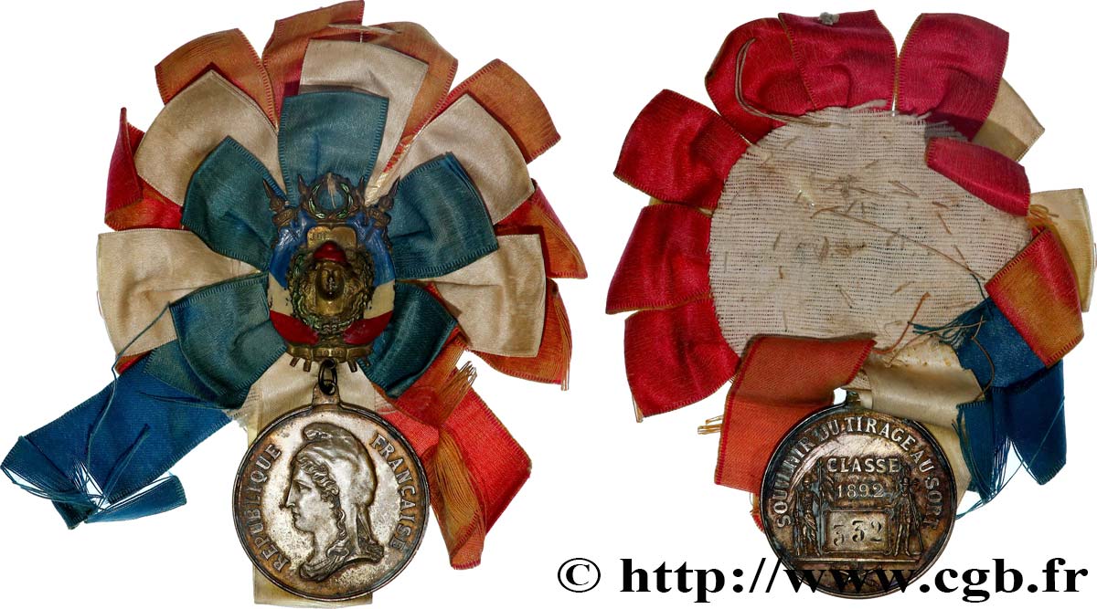 TROISIÈME RÉPUBLIQUE Médaille, Souvenir du tirage au sort TTB