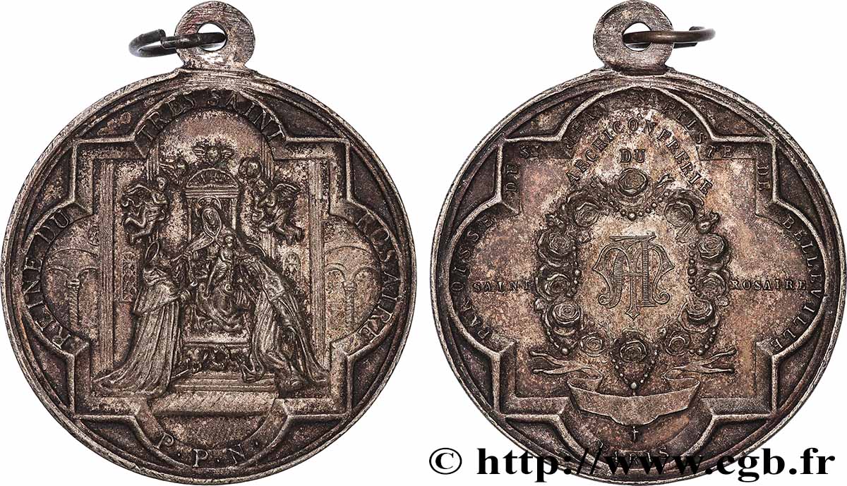 MÉDAILLES RELIGIEUSES Médaille, Église Saint-Jean-Baptiste de Belleville AU