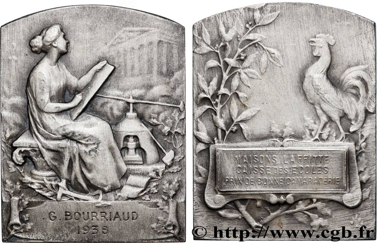 III REPUBLIC Médaille, Caisse d’écoles, prix de bonne camaraderie XF