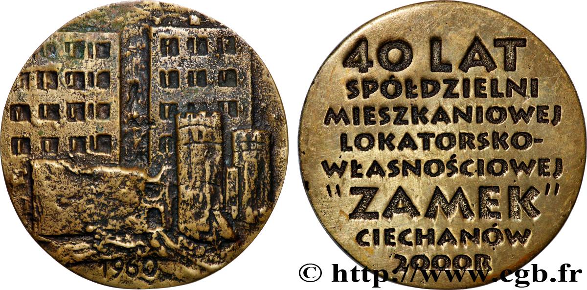 POLAND Médaille, 40 ans de la coopérative d’habitation propriété par locataires XF