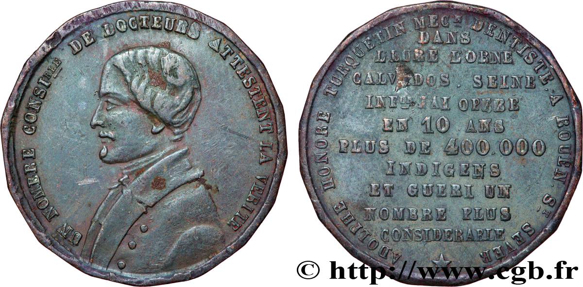 MEDICINE - MEDICAL SOCIETIES - DOCTORS Médaillette, Adolphe Honore Tubquetin VF/XF