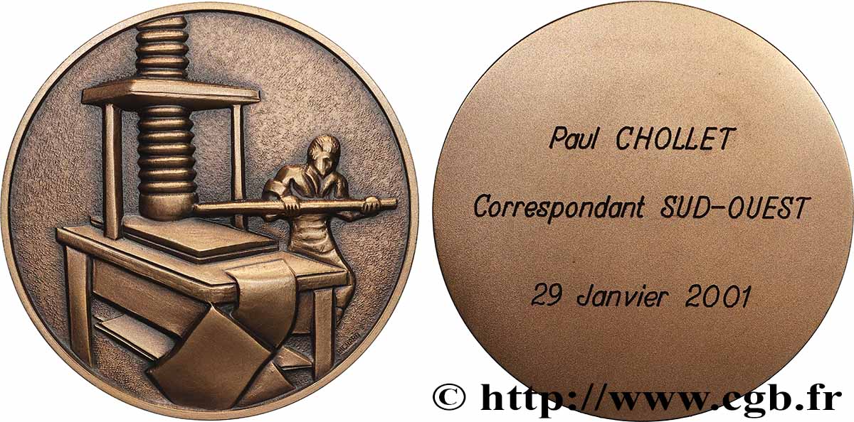CINQUIÈME RÉPUBLIQUE Médaille, Paul Chollet SUP