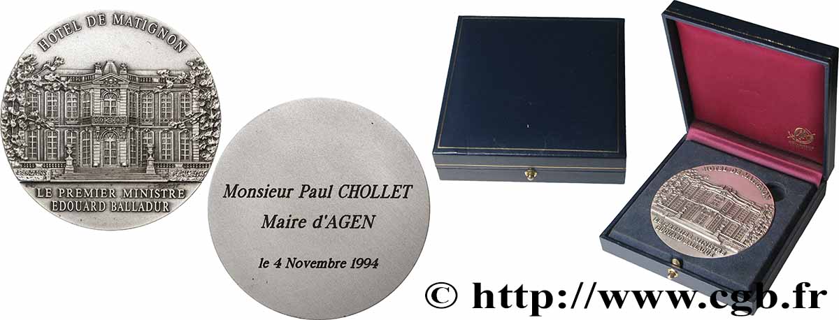 FUNFTE FRANZOSISCHE REPUBLIK Médaille, Hôtel de Matignon fVZ