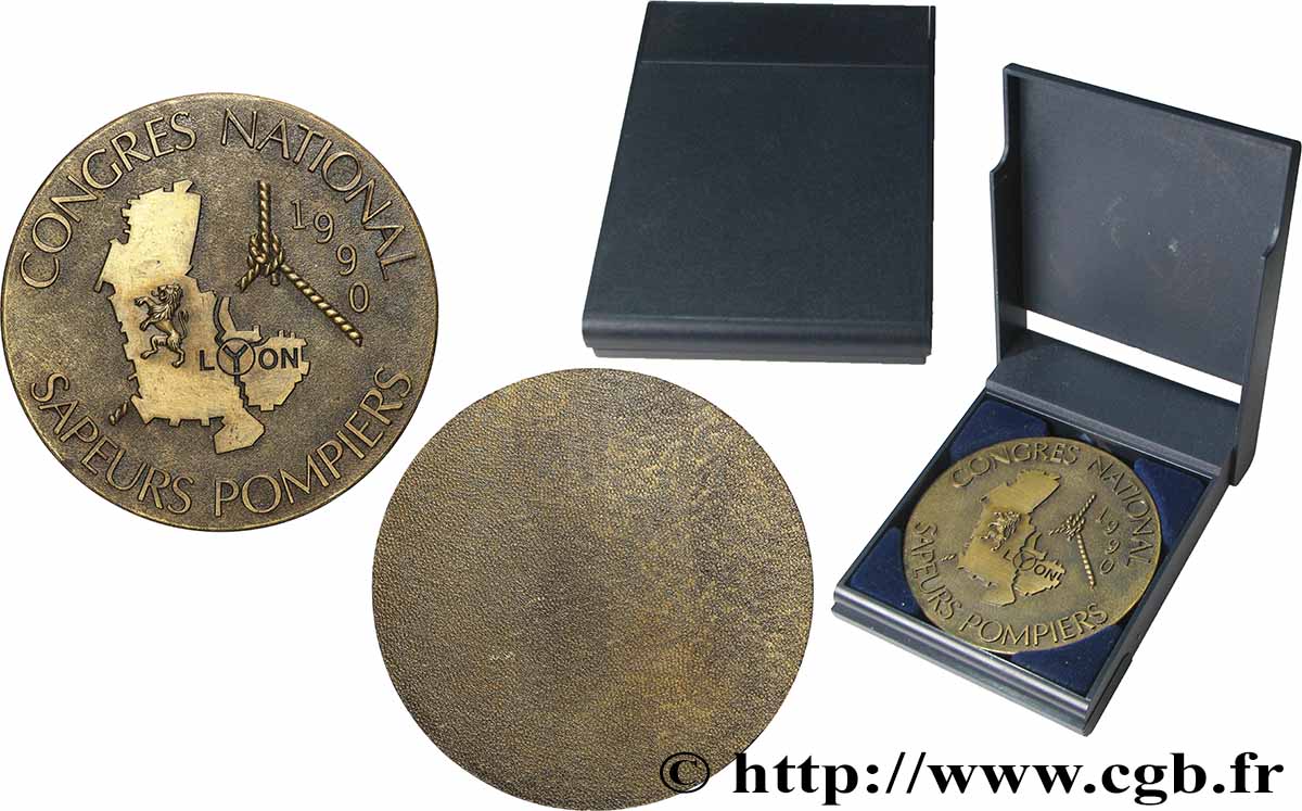 CINQUIÈME RÉPUBLIQUE Médaille, Congrès national des sapeurs pompiers TTB+