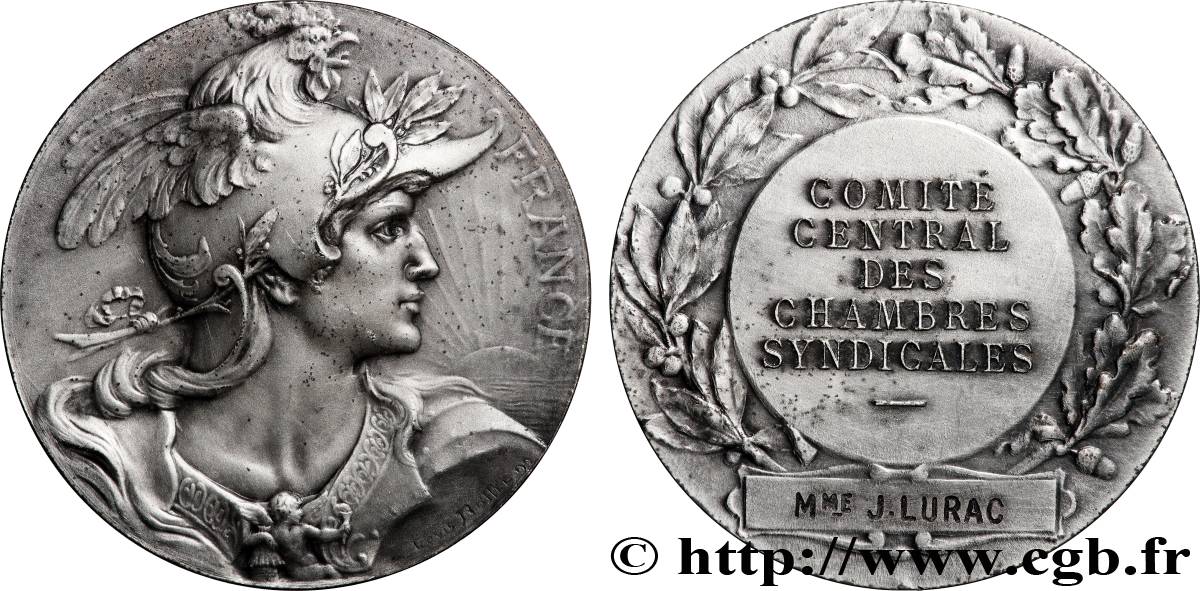 ASSOCIATIONS PROFESSIONNELLES - SYNDICATS Médaille, Comité central des chambres syndicales TTB