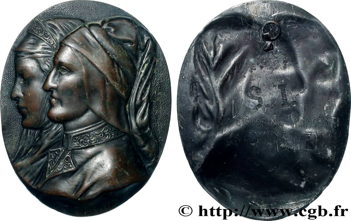 ITALY Plaque, Dante et Béatrice AU