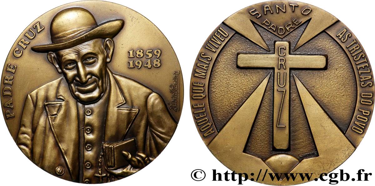 PORTUGAL Médaille, Francisco Rodrigues da Cruz, n°1285 TTB+