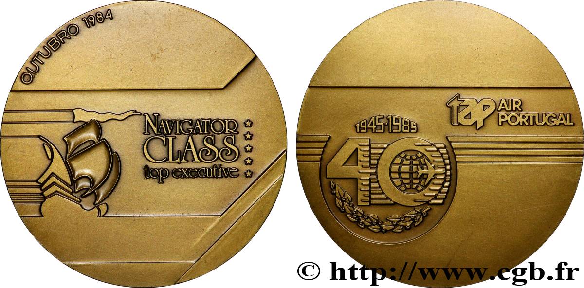 PORTUGAL Médaille, Navigateur, Classe haut de gamme TTB+